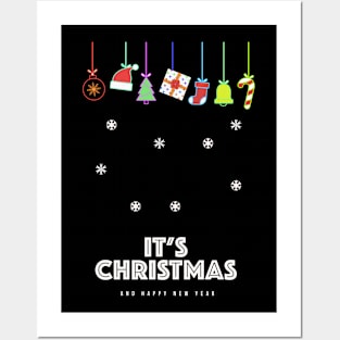 It's Christmas and happy New Year t-shirt Posters and Art